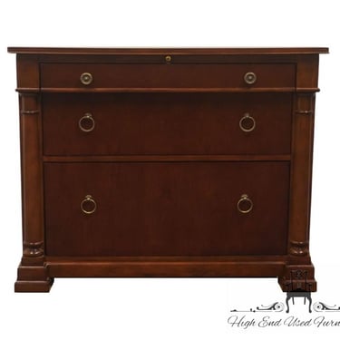 HEKMAN FURNITURE Cherry & Burled Walnut Contemporary Traditional Style 38" Lateral File Cabinet 7-5034 