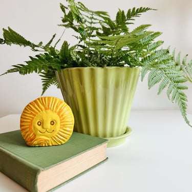Chartreuse Planter + Saucer