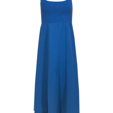 Theory - Dusty Blue Ribbed Knit Bodice Maxi Dress Sz S