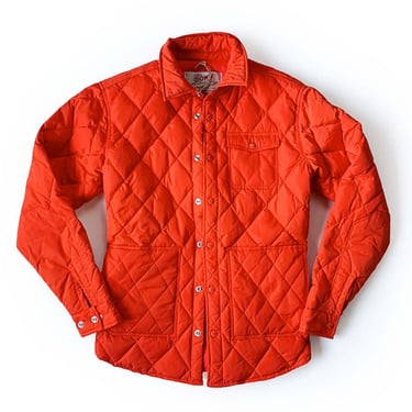 SCHOTT NYC DOWN FILLED QUILTED SHIRT JACKET