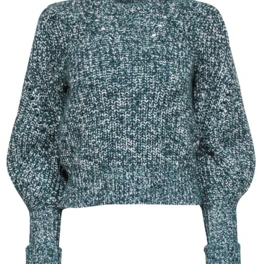 Veronica Beard - Green & White Chunky Knit "Roopa" Sweater Sz XS