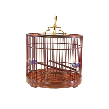 Quality Handmade Chinese Wood Round Shape Decorative Birdcage ws2150E 
