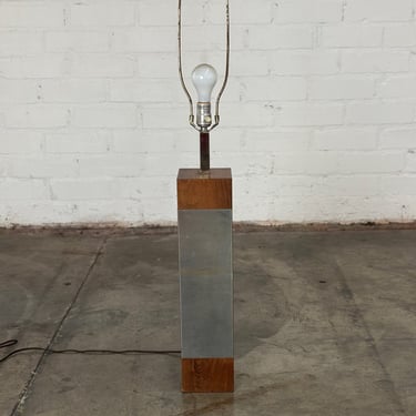 Rosewood and Chrome Table Lamp 
