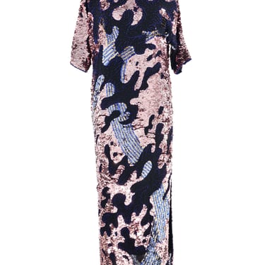 Mixed Sequin Midi Dress