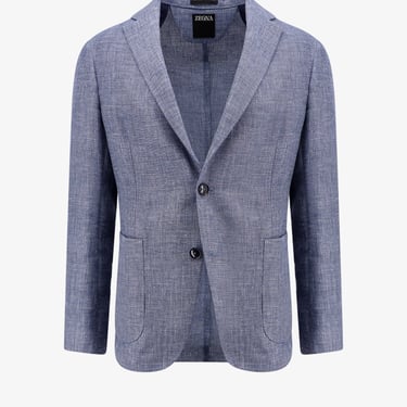 Zegna Man Blazer Man Blue Blazers E Vests