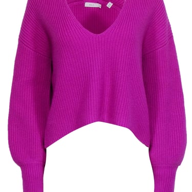 A.L.C. - Bright Purple V-Neckline Knit Sweater Sz S