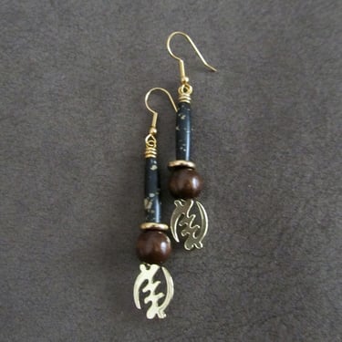Adinkra symbol earrings, Gye Nyame earrings 112 
