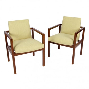 Architectural Walnut Lounge Chairs