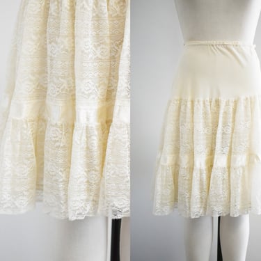 1950s/60s Cream Half Slip or Petticoat 
