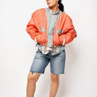 90's Vintage GITANO windbreaker retro neon green orange