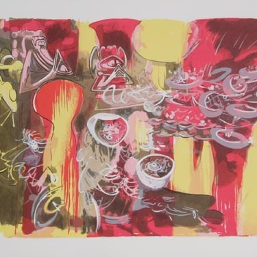 Roberto Matta, L'eau est Mana, Lithograph on Arches Paper, signed and numbered in pencil 