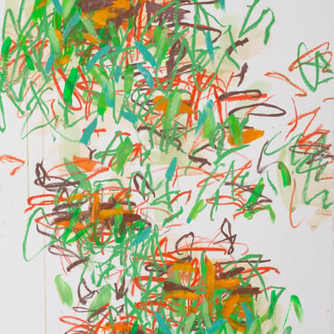 Louisa Chase, Untitled-Tyger Tyger, Acrylic and Oil Pastel 