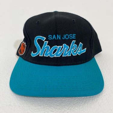 Vintage 1990's San Jose Sharks 'Script' Snapback