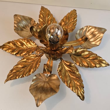60s vintage glass doria  chandelier mid century lamp pendant light 