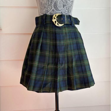 90s Skort | 90s Skirt | Vintage Skort | Pleated Plaid Skirt | Pleated Plaid Skort | Academia Preppy Schoolgirl 