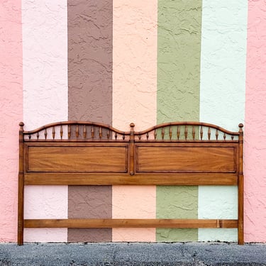 Handsome Thomasville Faux Bamboo King Headboard