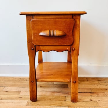 Vintage Wood Nightstand