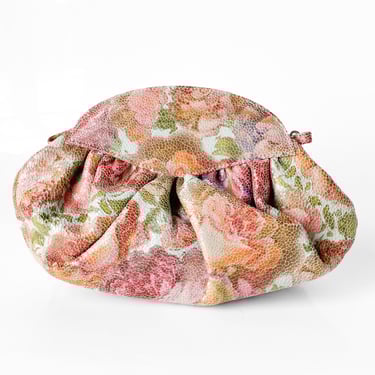 Stuart Weitzman Floral Snakeskin Clutch