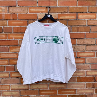 vintage 90s white uc boulder colorado buffs volleyball long sleeve cottontops tee/ xl extra large 