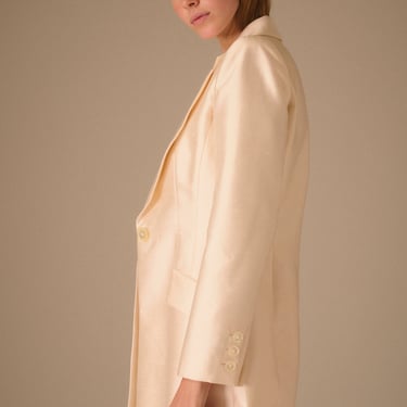 Ivory Silk Suit Coat