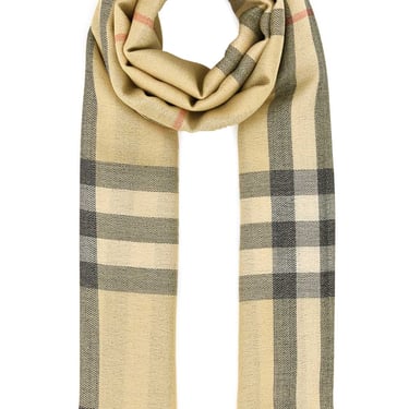 Burberry Women Embroidered Wool Blend Scarf