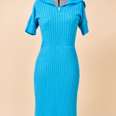 Cerulean Handmade Ribbed Knit Dress, S/M