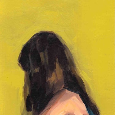 Portrait in Yellow . giclee art print 