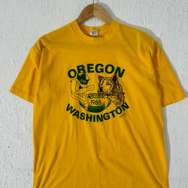 Vintage 1985 Oregon Ducks Vs Washington Huskies T-Shirt Sz. L