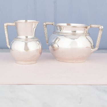 Antique Silverplate Cream & Sugar Set