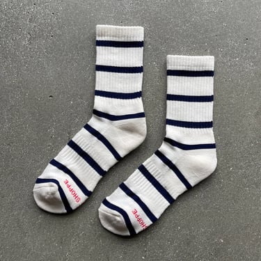 Striped Boyfriend Socks Sailor Stripe