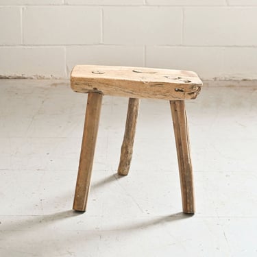 antique French milking stool