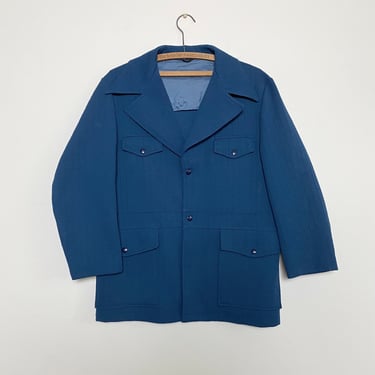 Vintage 1970s Jacket 70s Leisure Blue 
