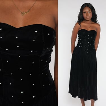 80s strapless dress best sale