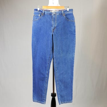 90s Levi's 550 Jeans - 32" 33" waist - Blue Cotton Denim Pants - Relaxed Fit Tapered Leg - Vintage 1990s - 31.5" inseam 