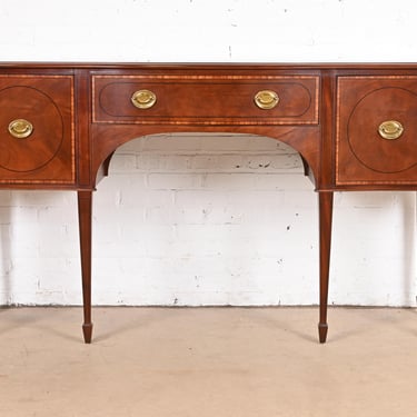 Baker Furniture Federal Inlaid Mahogany Sideboard Credenza