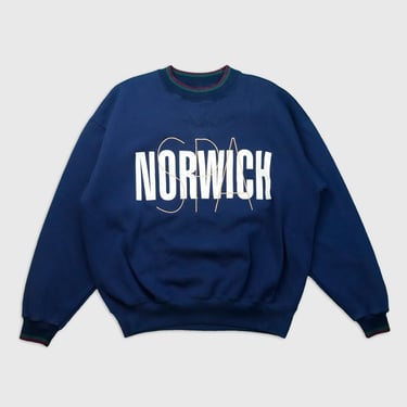 Vintage Norwich Spa Embroidered Sweatshirt Sz L