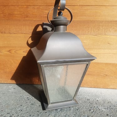 Large Contemporary Metal and Glass Lantern