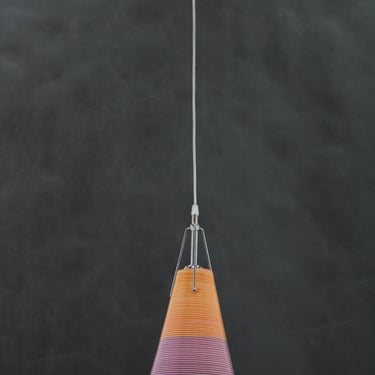 1990s Glass Pendant Italy/ Mid Century Pendant Light / Vintage Lighting 