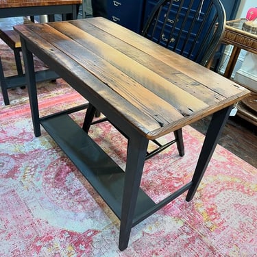 Reclaimed wood desk. 44” x 22” x 29” 