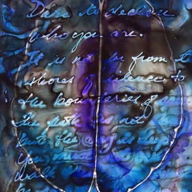 Dare to Declare: Brain Art Ink Painting - Hildegard of Bingen 