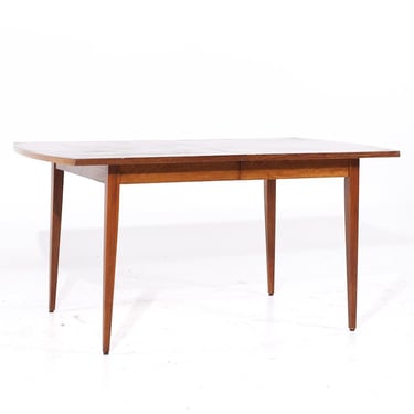 American of Martinsville Mid Century Walnut Expanding Dining Table with 3 Leaves - mcm 