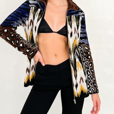 Kenzo Abstract Print Knit Jacket (S-M)