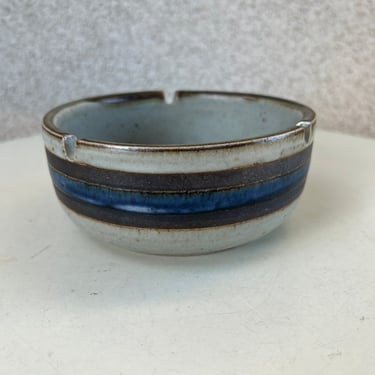 Vintage modern ceramic ashtray Otagiri horizon blue grey brown size 5.5” x 2.5” 