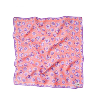 1960's Vintage Silk Scarf Purple Floral Print Square Scarf Hand Rolled Hem Vintage Print 60's Scarf Vintage Neckerchief Handbag Scarf Hair 