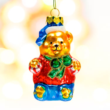 VINTAGE: Mercury Glass Bear Ornaments - Blown Figural Glass Ornament - Christmas - Holiday - SKU 26 27-D-00017234 
