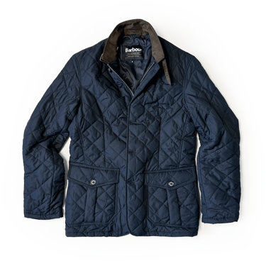 BARBOUR LUTZ NAVY QUILTED JACKET