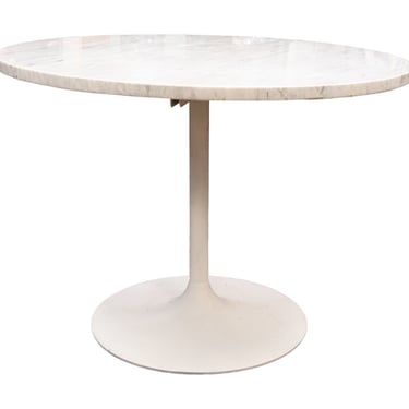 Mid Century Modern Style Marble Top Tulip Base Dinette Table Saarinen Style 