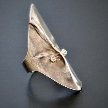 Lapponia Sterling Silver Mask of Gonda Ring w Original Bag – Björn Weckström 