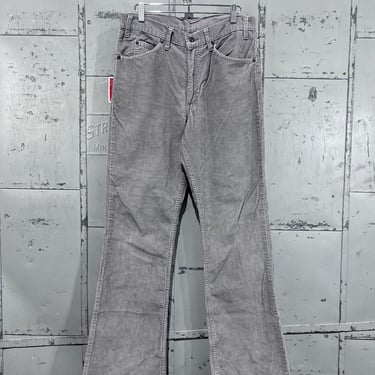 Size 30x31 70s 80s  Levi’s 517 corduroy gray  Denim Jeans boot cut flare 