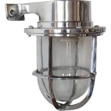 Vintage Style Industrial Aluminum Wall Mount Caged Sconce Light 